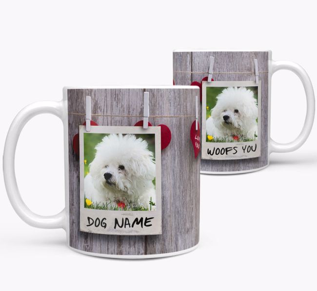 Personalised Photo Upload Mug 'Polaroid' with {dogsName}'s Photo